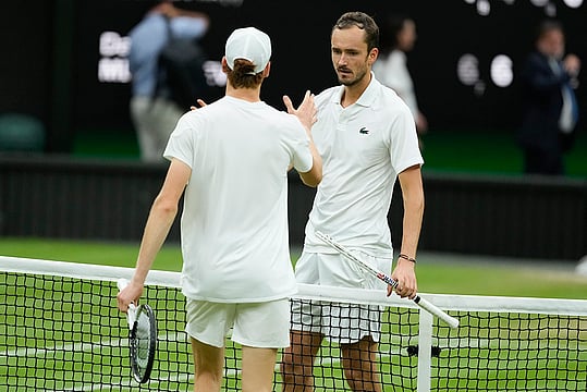 Wimbledon 2024, Quarter-Final: Daniil Medvedev Defeats Jannik Sinner In Centre Court Thriller - In Pics
